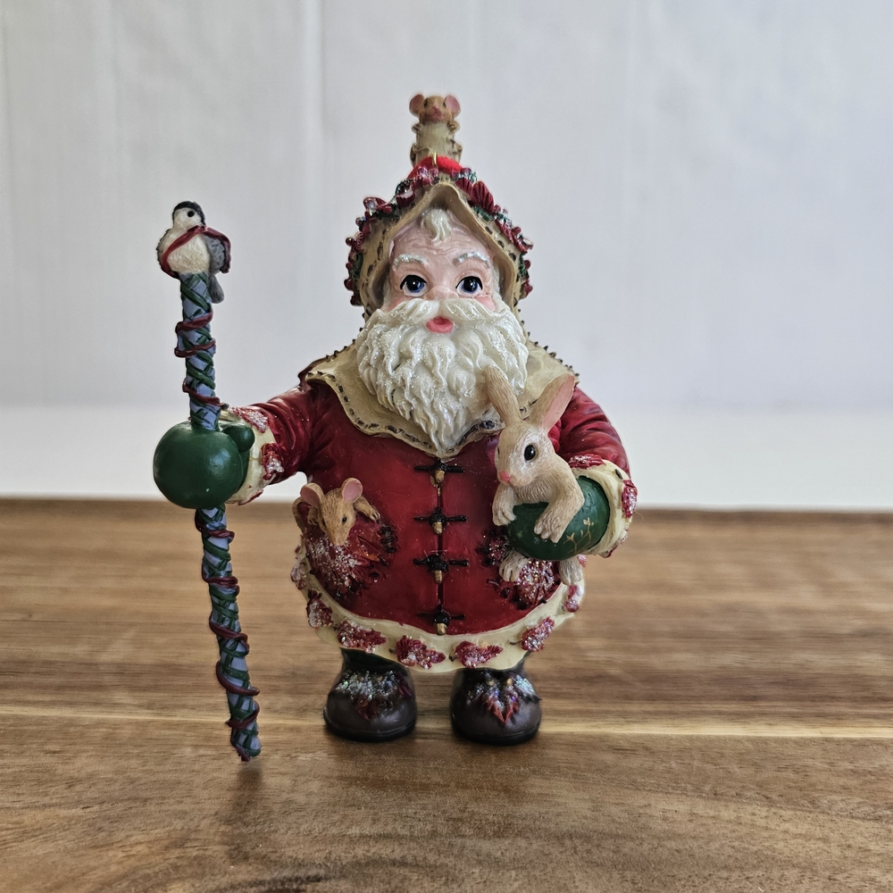 Christopher Radko Woodland Winds Frosty Leaf Santa Ornament 1998 Vintage - Picture 4 of 14